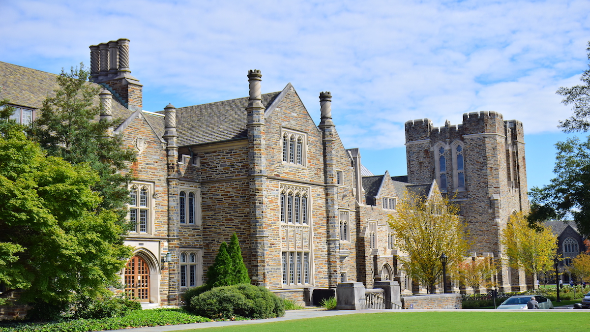 Ancient,Building,In,Duke,University,,North,Carolina,Usa,In,October ...