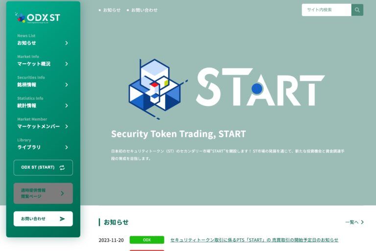 セキュリティ・トークン国内初の流通市場ODXの「START」、12月25日に売買取引開始