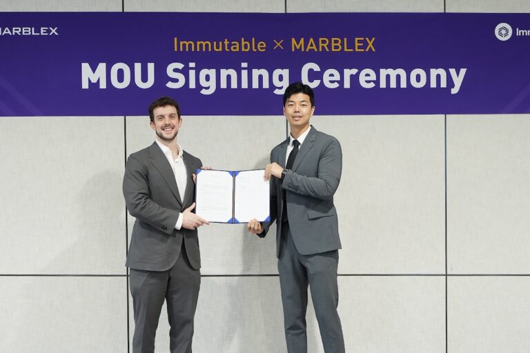 ネットマーブルのブロックチェーン子会社MARBLEX、Immutableと覚書を締結
