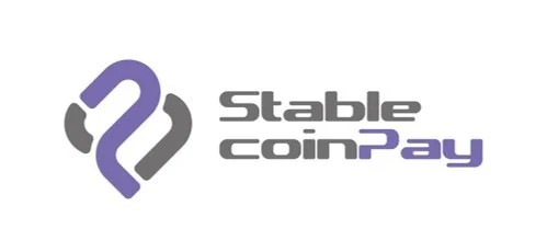 19526-185-f4045599c3aa1ef170bb854c44c5e57e-499x219 | NADA NEWS(ナダ・ニュース) Stable coinPay logo with an abstract purple and gray icon left of the text ‘Stable coinPay’ in a modern font