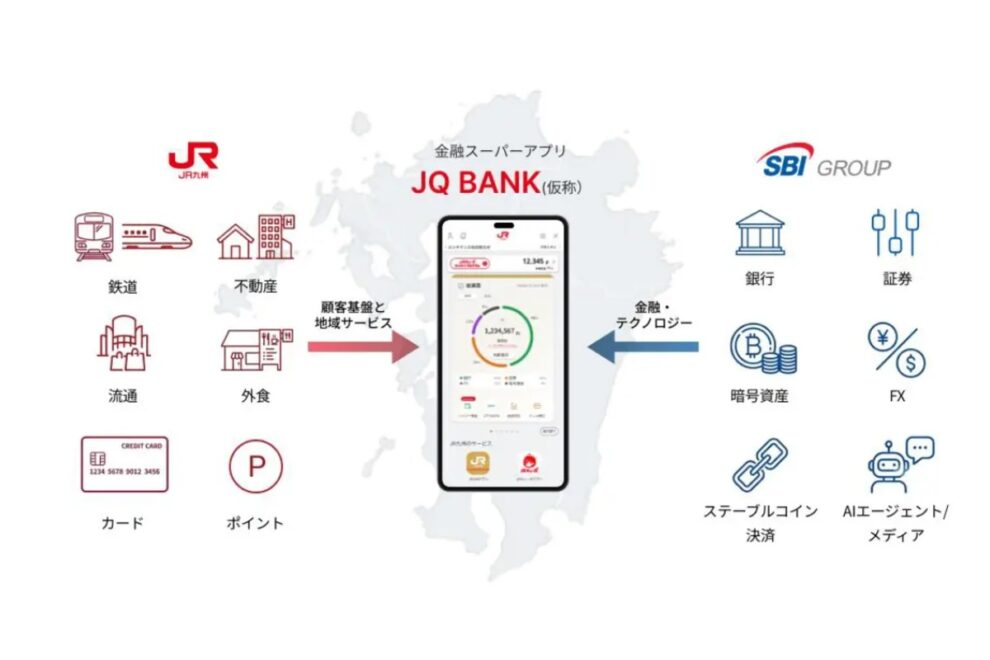 JR九州とSBI、「JQ BANK」正式発表──ステーブルコイン決済も構想