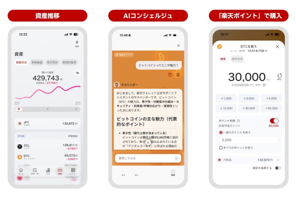 楽天ウォレット、暗号資産アプリを統合──現物・証拠金を一本化