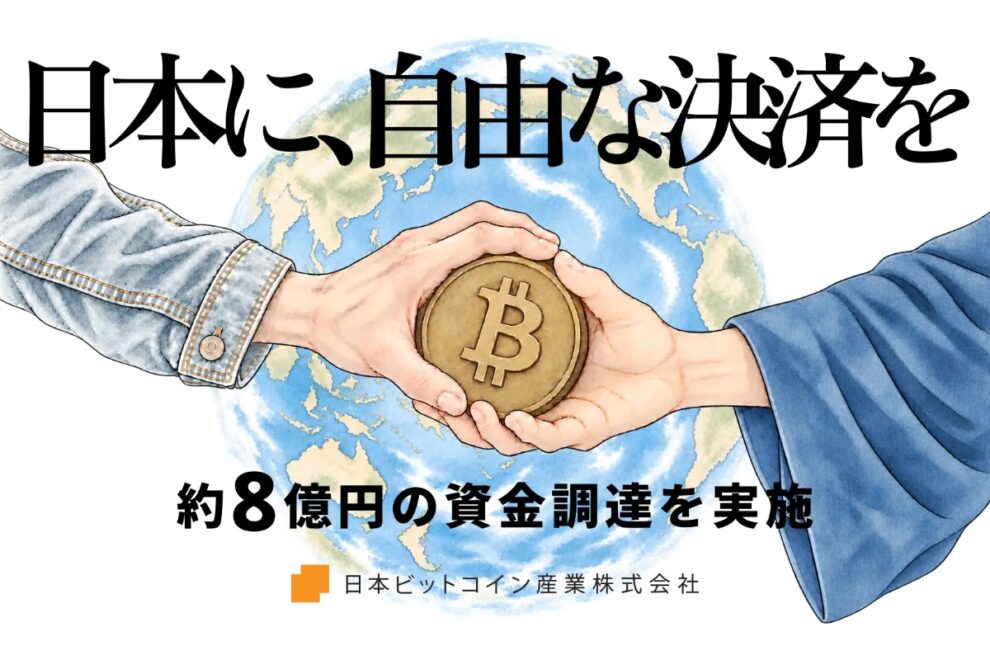 日本ビットコイン産業、ビットコイン現物で約8億円調達へ
