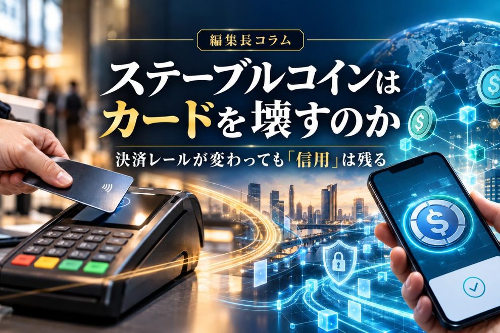 ステーブルコインはカードを壊すのか──決済レールが変わっても「信用」は残る【編集長コラム】